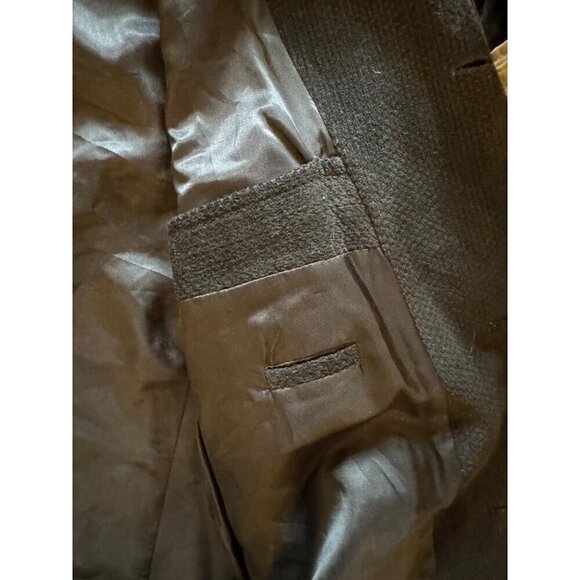 Pronto Uomo Blazer Men Large‎ Black Cotton Blend Single Breasted Three Button - Picture 9 of 12